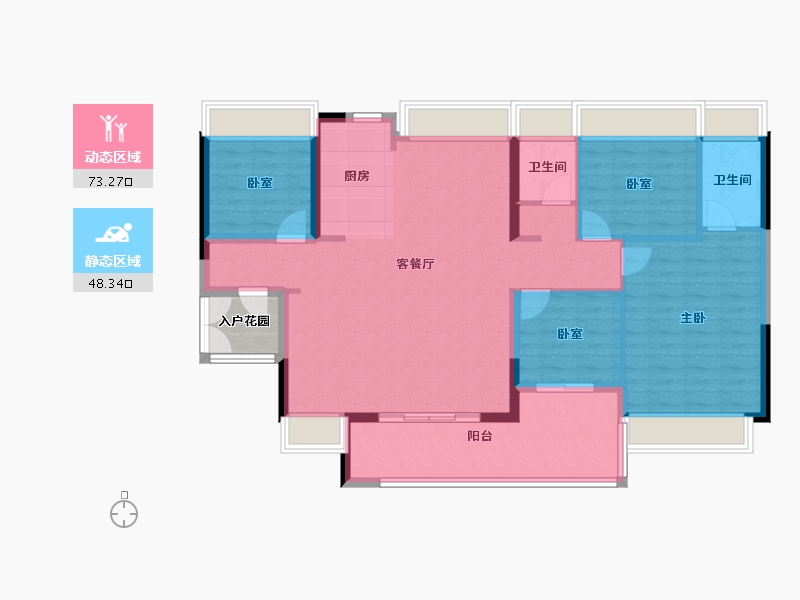 广东省-广州市-中铁建信达花语天宸-113.87-户型库-动静分区