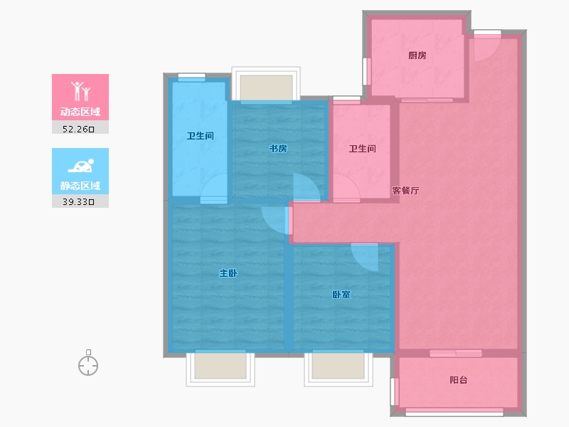 上海-上海市-松岳名都-81.60-户型库-动静分区