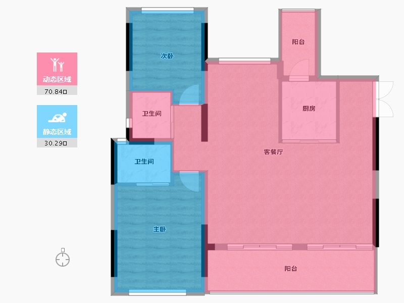 四川省-内江市-隆城誉峰-92.47-户型库-动静分区