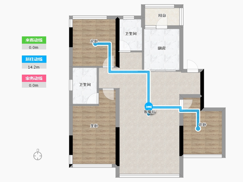 四川省-成都市-香港置地天湖翠林-90.78-户型库-动静线