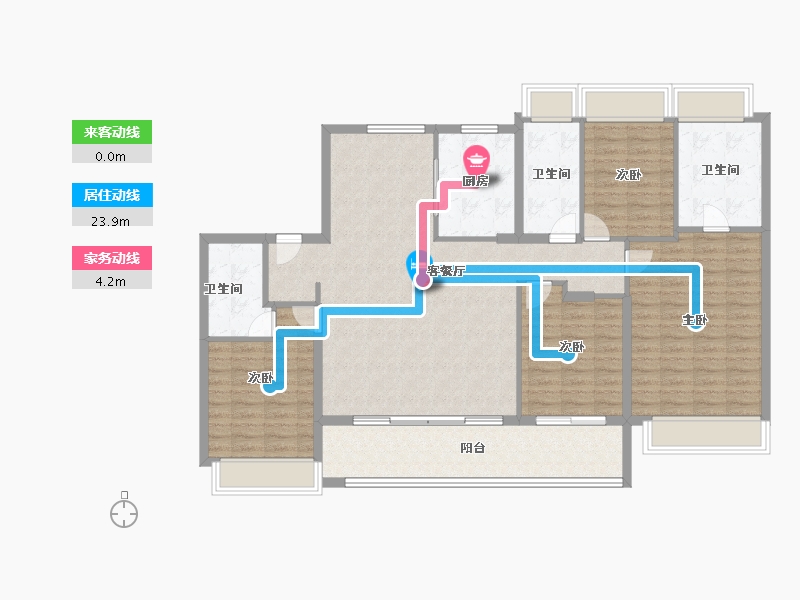 江苏省-南京市-金鼎湾和禧-134.00-户型库-动静线