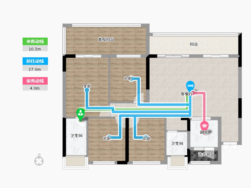 贵州省-黔南布依族苗族自治州-丰业江山樾-124.40-户型库-动静线