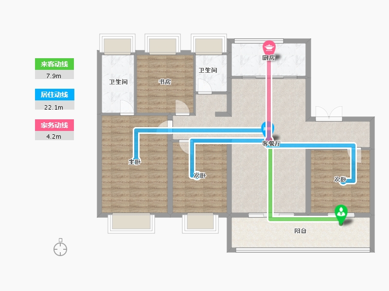 安徽省-合肥市-皖投云锦台-113.60-户型库-动静线