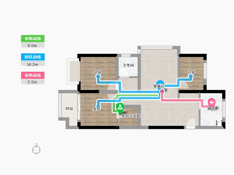 上海-上海市-旭辉·公元-63.00-户型库-动静线