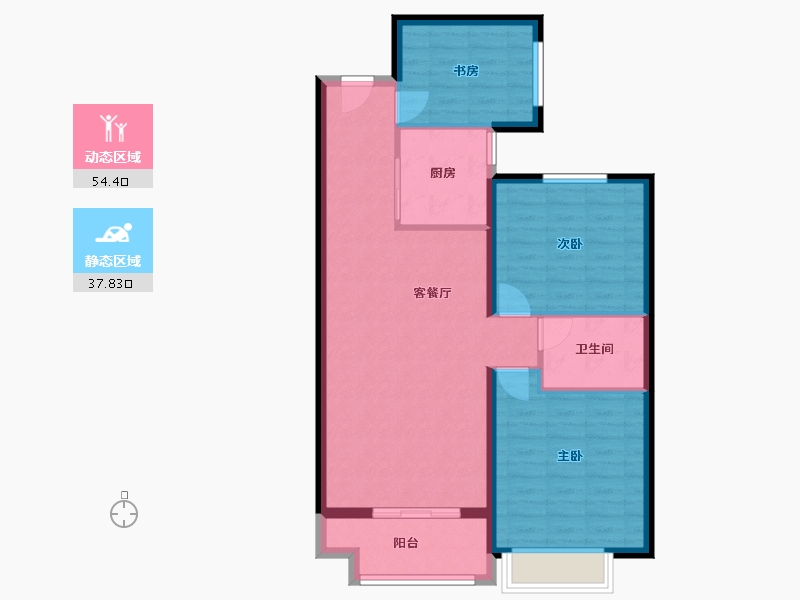 山西省-吕梁市-学府壹號-83.27-户型库-动静分区