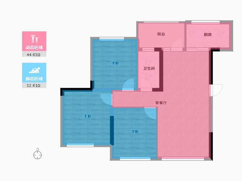 四川省-内江市-隆城誉峰-69.09-户型库-动静分区