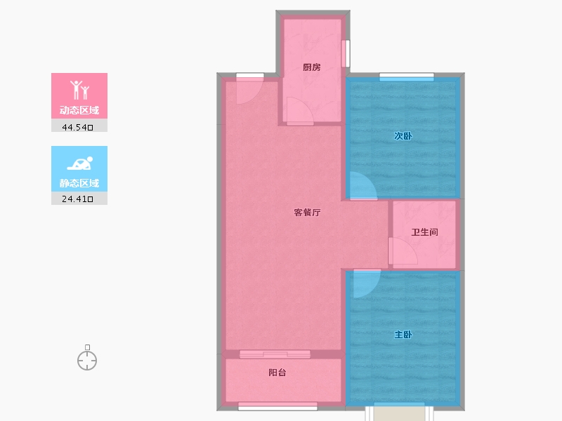 山西省-晋中市-阳光城文澜府-61.85-户型库-动静分区