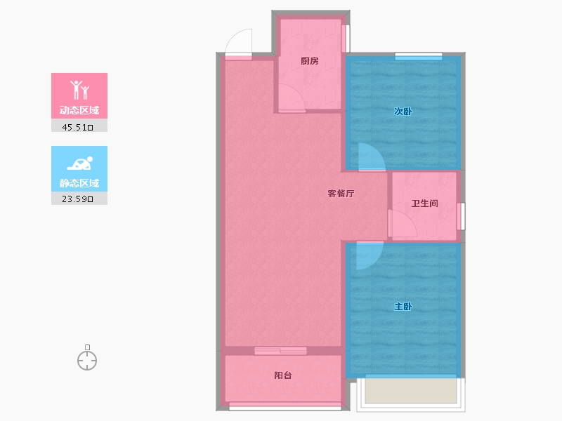 山西省-晋中市-阳光城文澜府-61.88-户型库-动静分区