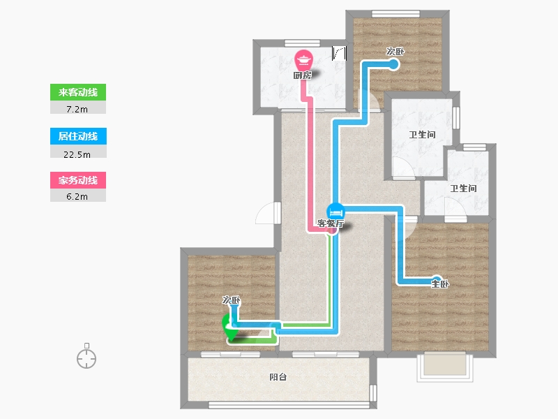 江苏省-徐州市-万科云谷中城-92.81-户型库-动静线