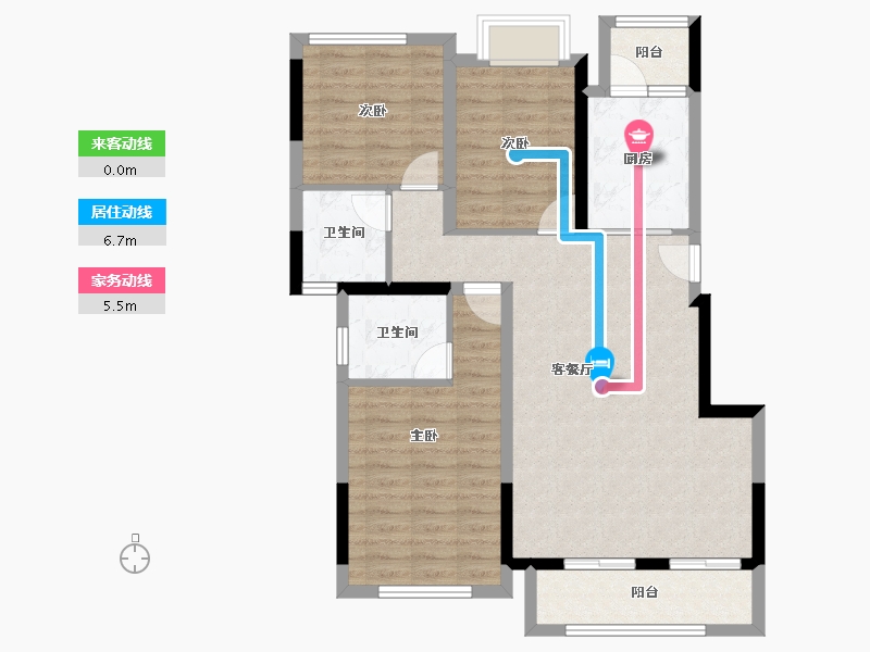 四川省-宜宾市-雅居乐叙南雅郡-90.02-户型库-动静线