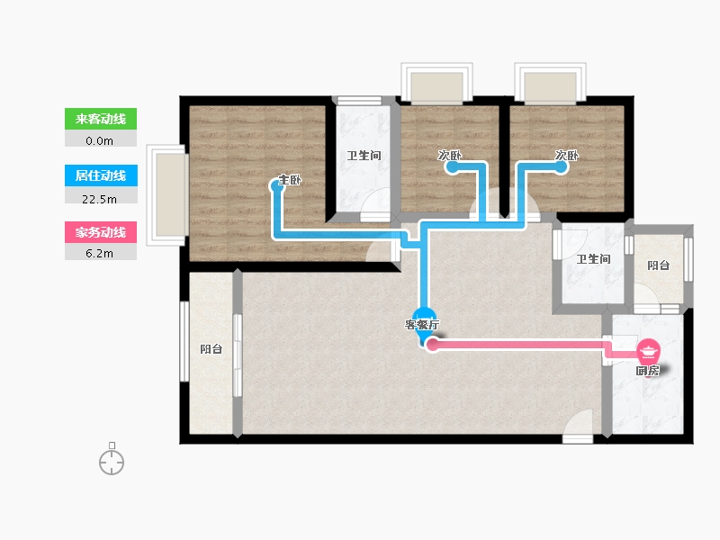 云南省-昆明市-誉峰国际-94.51-户型库-动静线