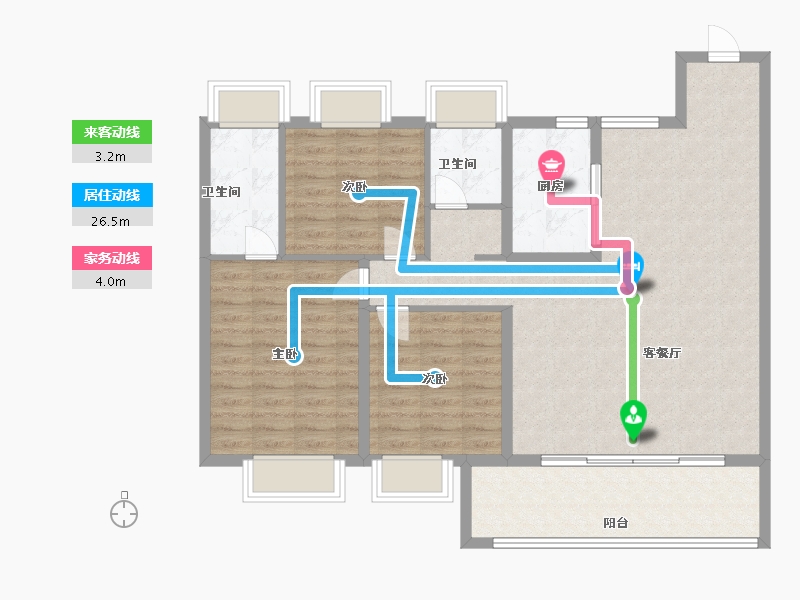 安徽省-合肥市-皖投云锦台-105.60-户型库-动静线