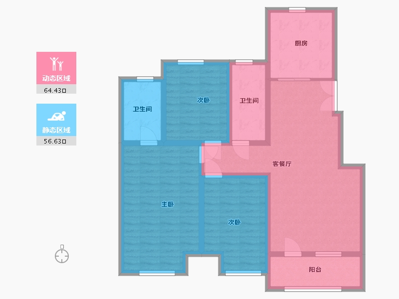 山东省-济南市-马山安置-108.00-户型库-动静分区