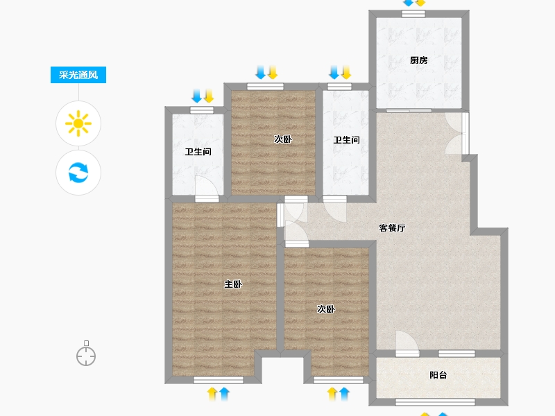 山东省-济南市-马山安置-108.00-户型库-采光通风