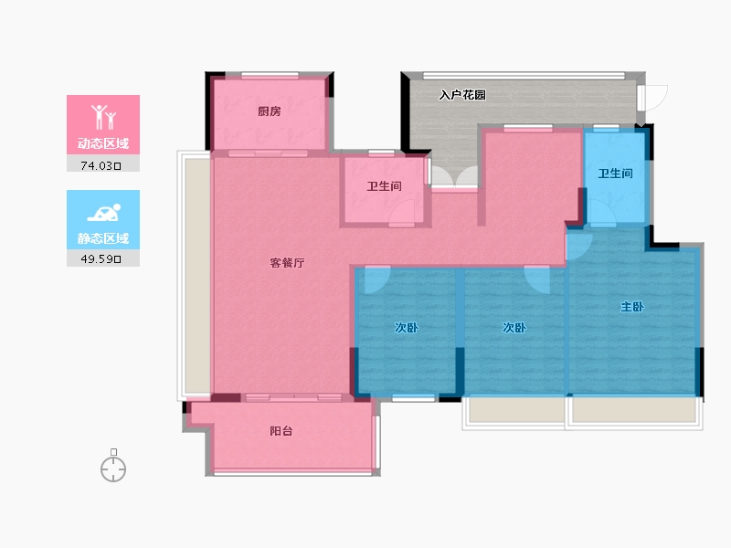 安徽省-亳州市-中丞时代天境-124.00-户型库-动静分区