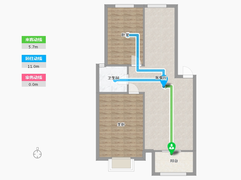 江苏省-南京市-盛泉新城-76.00-户型库-动静线