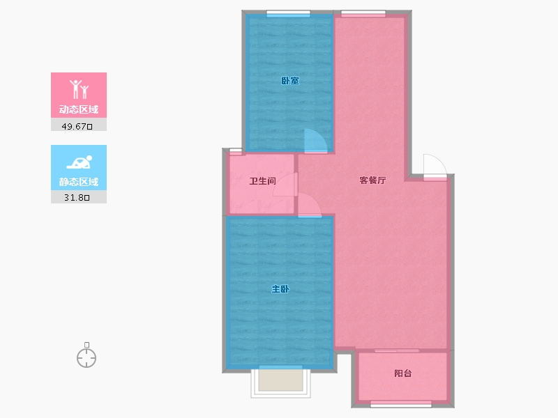 江苏省-南京市-盛泉新城-76.00-户型库-动静分区