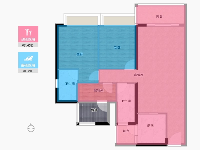 广东省-广州市-珠光海珠新城-88.00-户型库-动静分区