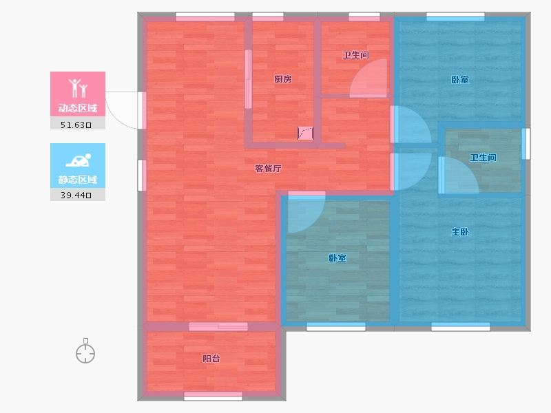 福建省-福州市-金地都会上城-80.90-户型库-动静分区