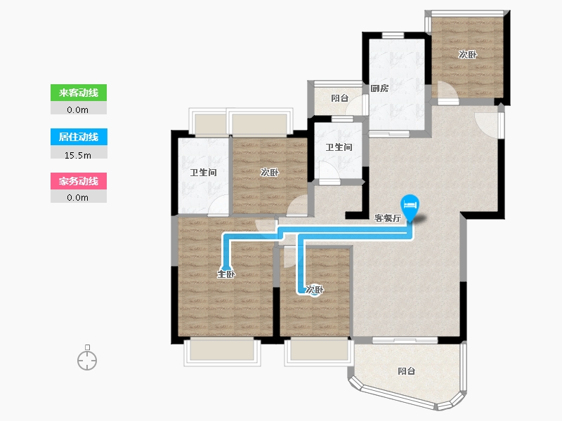 广东省-广州市-广州滨江上都-106.95-户型库-动静线