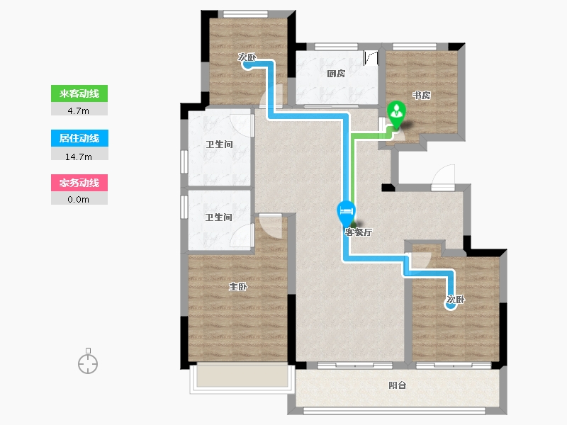 浙江省-杭州市-绿城江上臻园-101.51-户型库-动静线