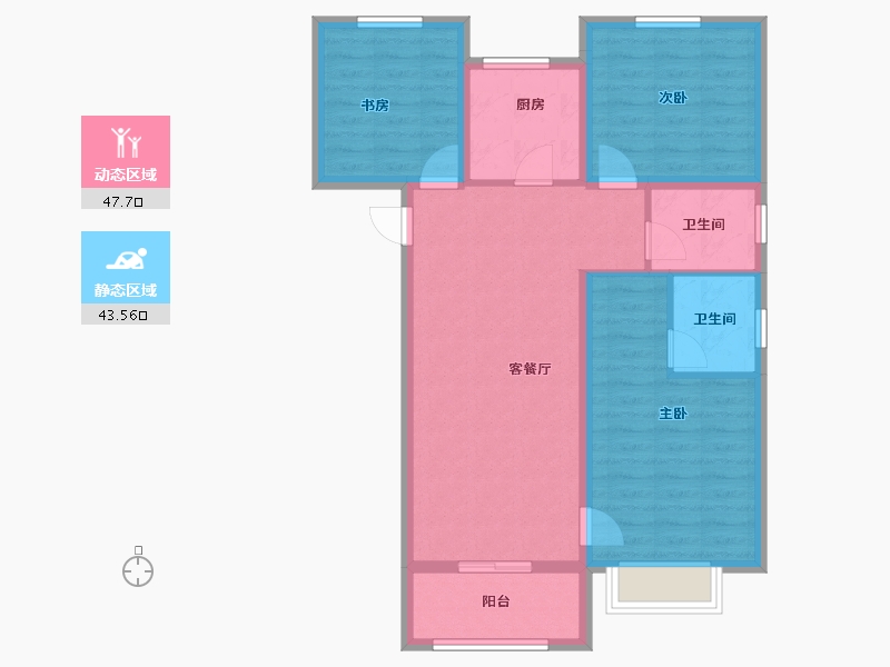 山西省-晋中市-阳光城文澜府-81.50-户型库-动静分区