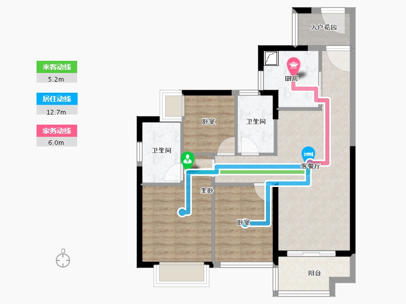 广东省-广州市-万科黄埔新城-74.72-户型库-动静线