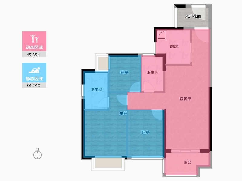 广东省-广州市-万科黄埔新城-74.72-户型库-动静分区