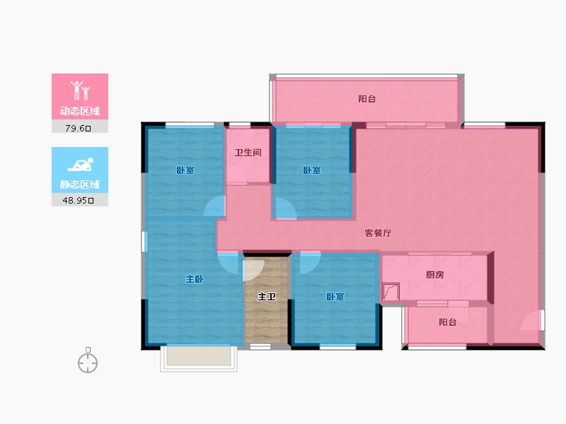 四川省-成都市-中粮保利天府时区-120.76-户型库-动静分区