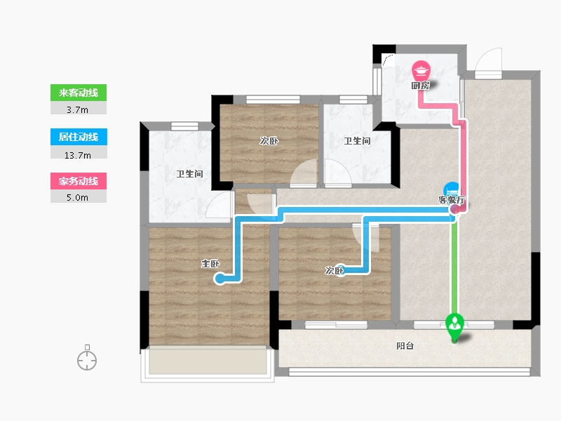 浙江省-杭州市-绿城江上臻园-81.69-户型库-动静线