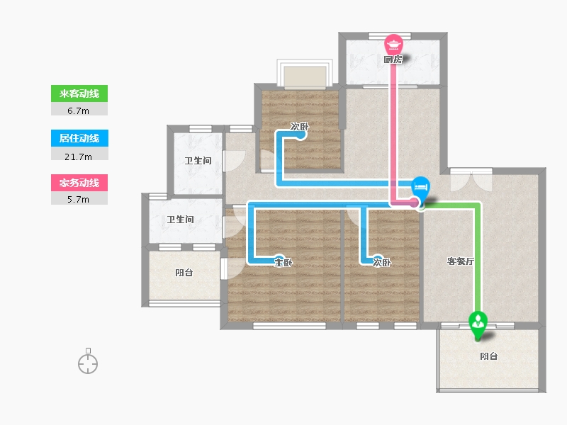 湖北省-武汉市-临空香廷-99.51-户型库-动静线