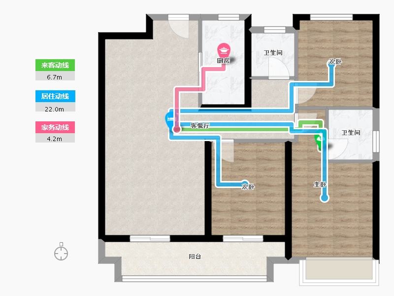 山西省-吕梁市-学府壹號-85.47-户型库-动静线