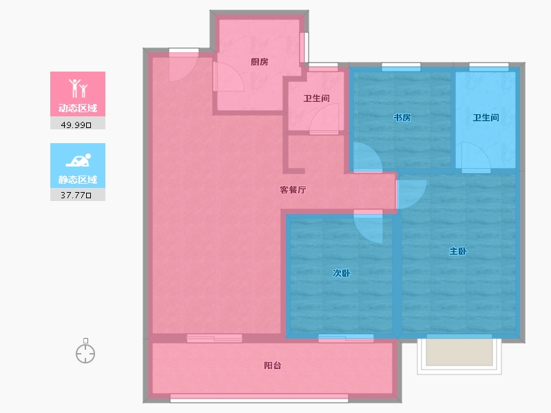 山西省-晋中市-阳光城文澜府-78.11-户型库-动静分区