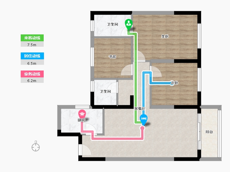 河南省-南阳市-四方国悦府-79.77-户型库-动静线