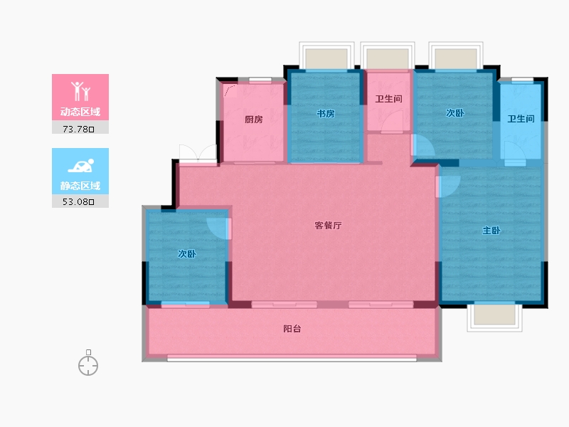 江苏省-徐州市-天虹菁英汇-114.41-户型库-动静分区