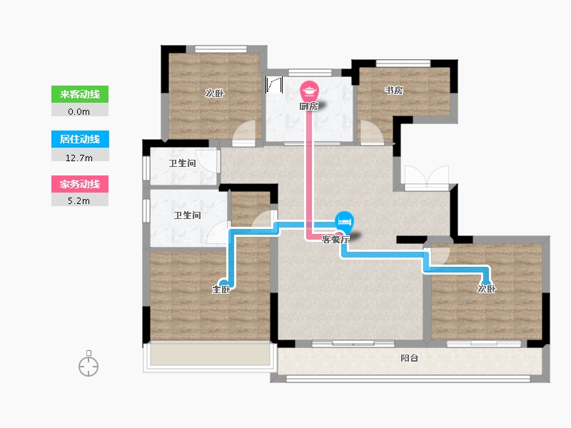 浙江省-杭州市-绿城江上臻园-100.01-户型库-动静线