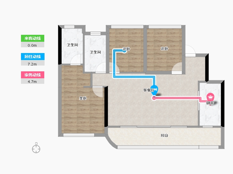 四川省-成都市-香港置地西元-89.18-户型库-动静线