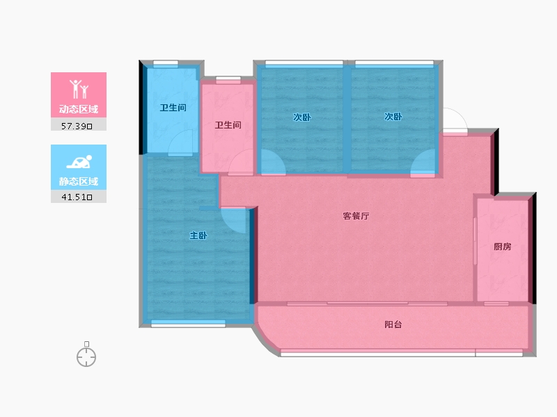 四川省-成都市-香港置地西元-89.18-户型库-动静分区