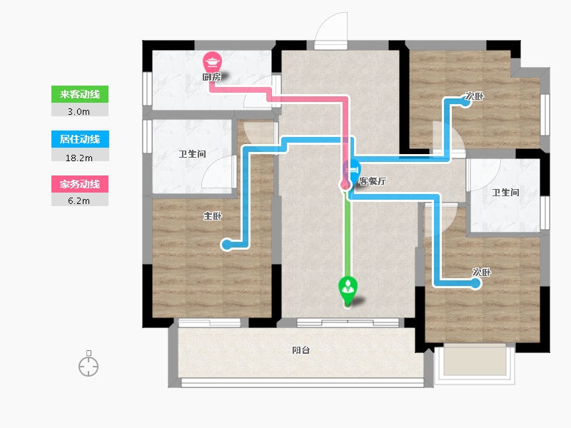 四川省-成都市-景瑞誉璟风华-78.00-户型库-动静线