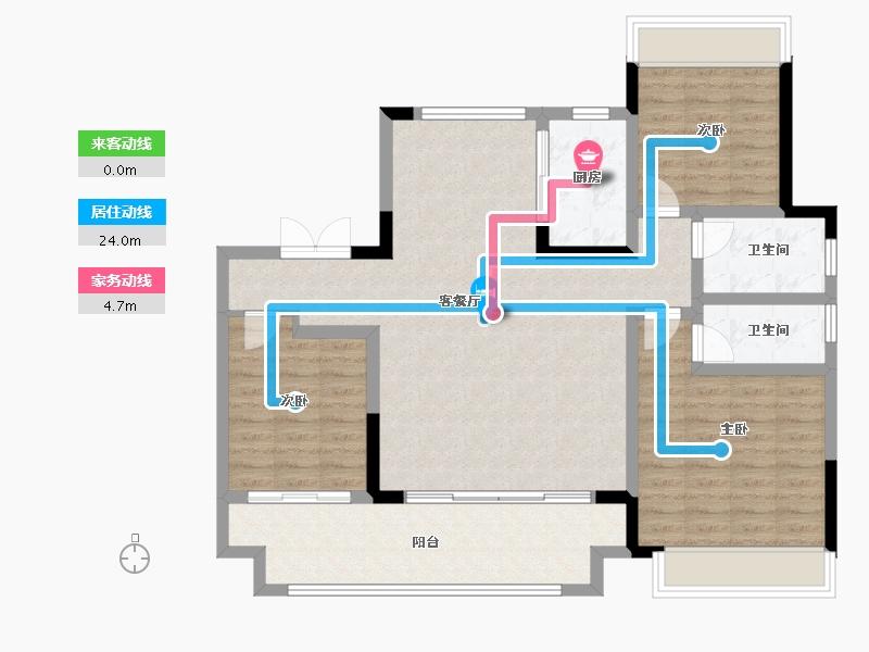 河南省-驻马店市-建业云筑-104.00-户型库-动静线