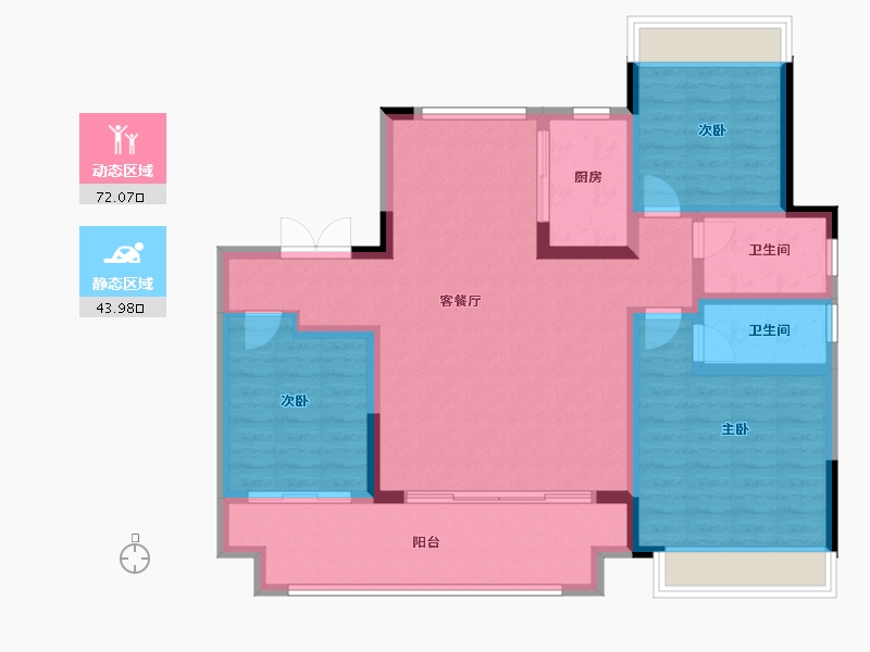 河南省-驻马店市-建业云筑-104.00-户型库-动静分区