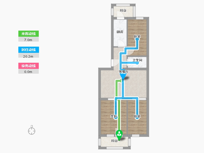 北京-北京市-府前东街13号院-89.00-户型库-动静线