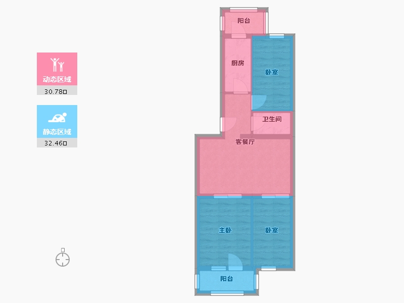 北京-北京市-府前东街13号院-89.00-户型库-动静分区