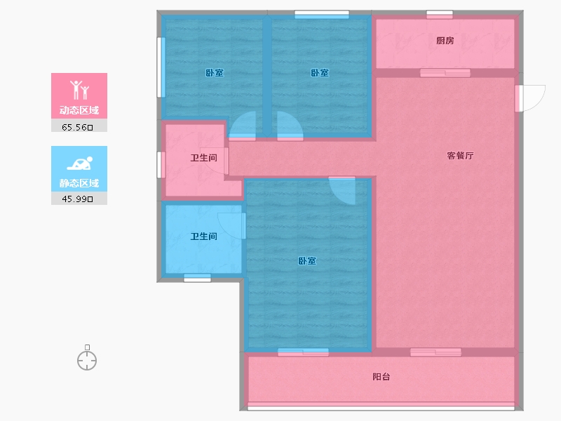 云南省-曲靖市-罗平金花玉湖文旅小镇-99.55-户型库-动静分区