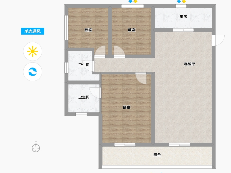 云南省-曲靖市-罗平金花玉湖文旅小镇-99.55-户型库-采光通风