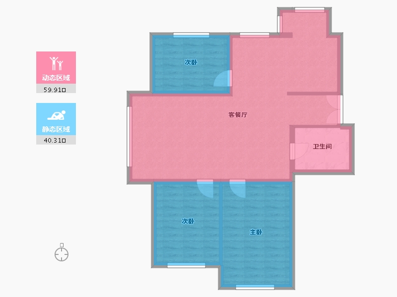 内蒙古自治区-呼伦贝尔市-远津风景鑫园-91.05-户型库-动静分区