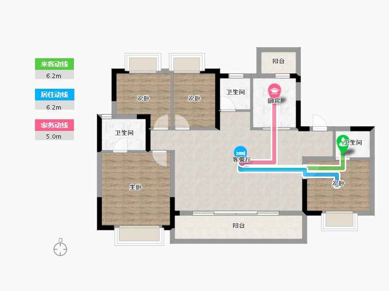 四川省-成都市-景瑞誉璟风华-104.51-户型库-动静线