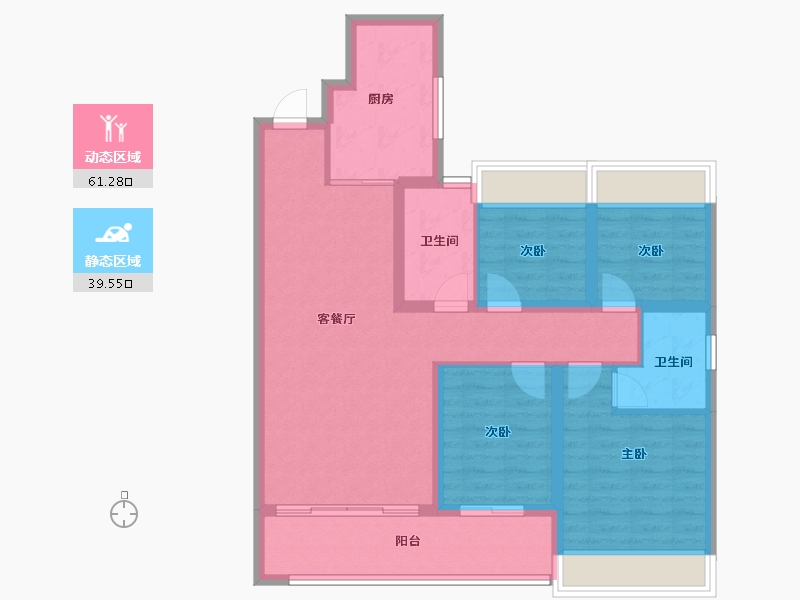 山东省-枣庄市-桂语风和-89.61-户型库-动静分区