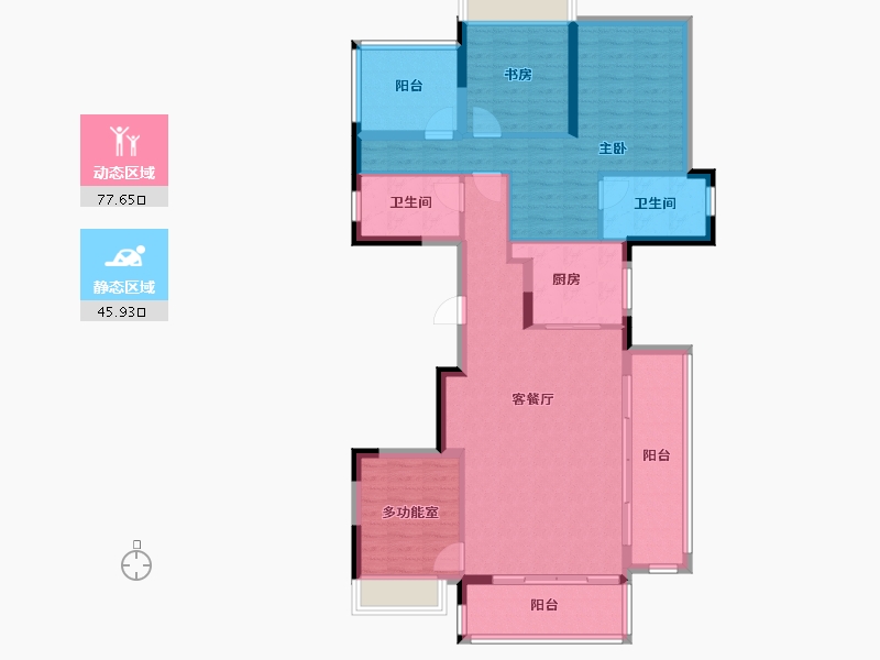 广西壮族自治区-柳州市-静兰湾御湖润府-111.36-户型库-动静分区