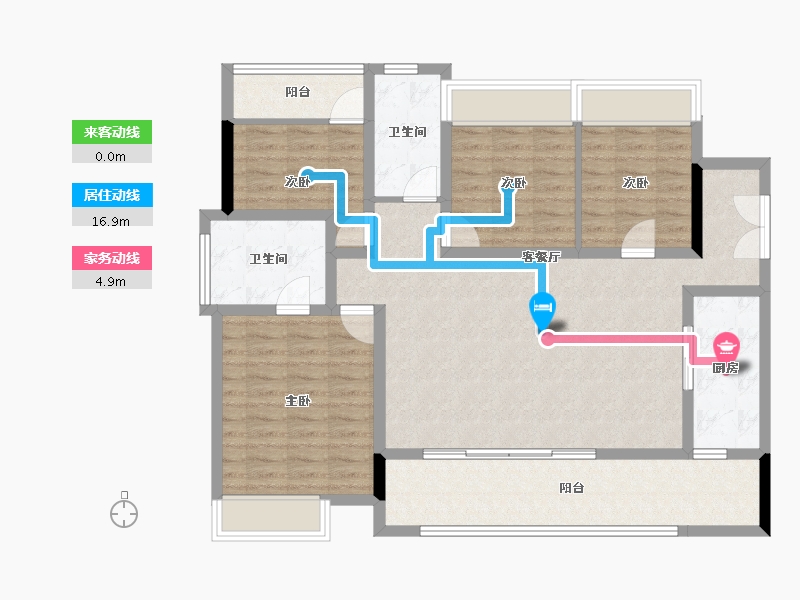 四川省-成都市-朗基紫境东来-110.50-户型库-动静线